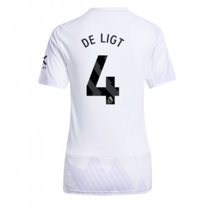 Fotbalové Dres Manchester United Matthijs de Ligt #4 Dámské Venkovní Oblečení 2025-26 Krátký Rukáv